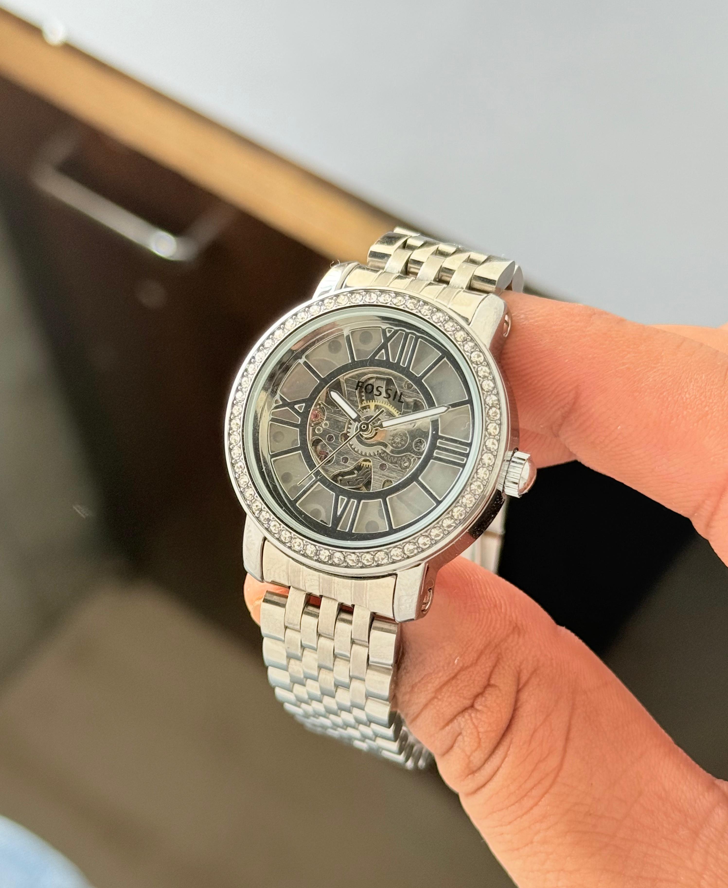 Fossil Curiosity Women's Skeleton First Copy Watches