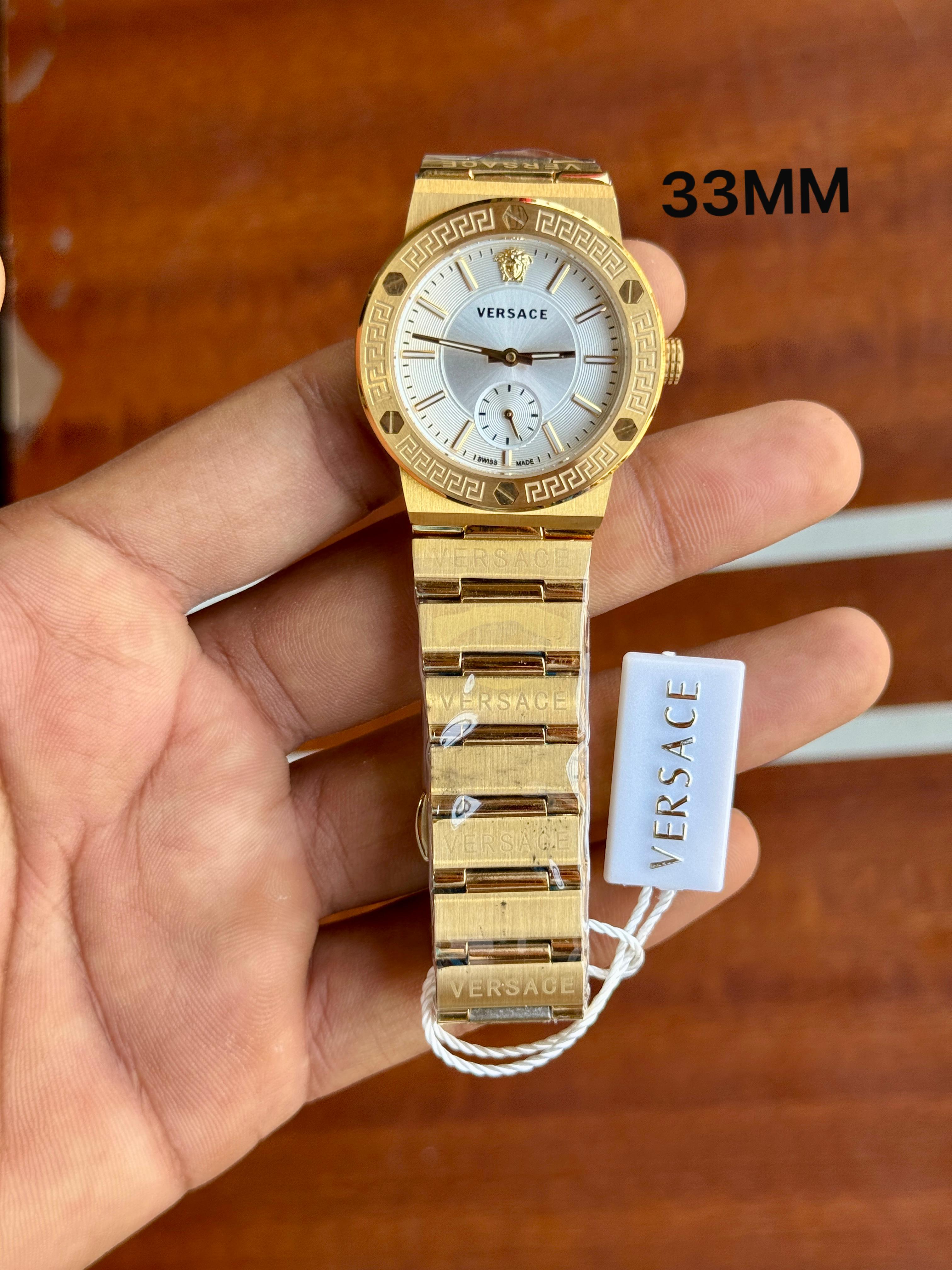 Versace Greca Logo women's First Copy watch in gold Edition