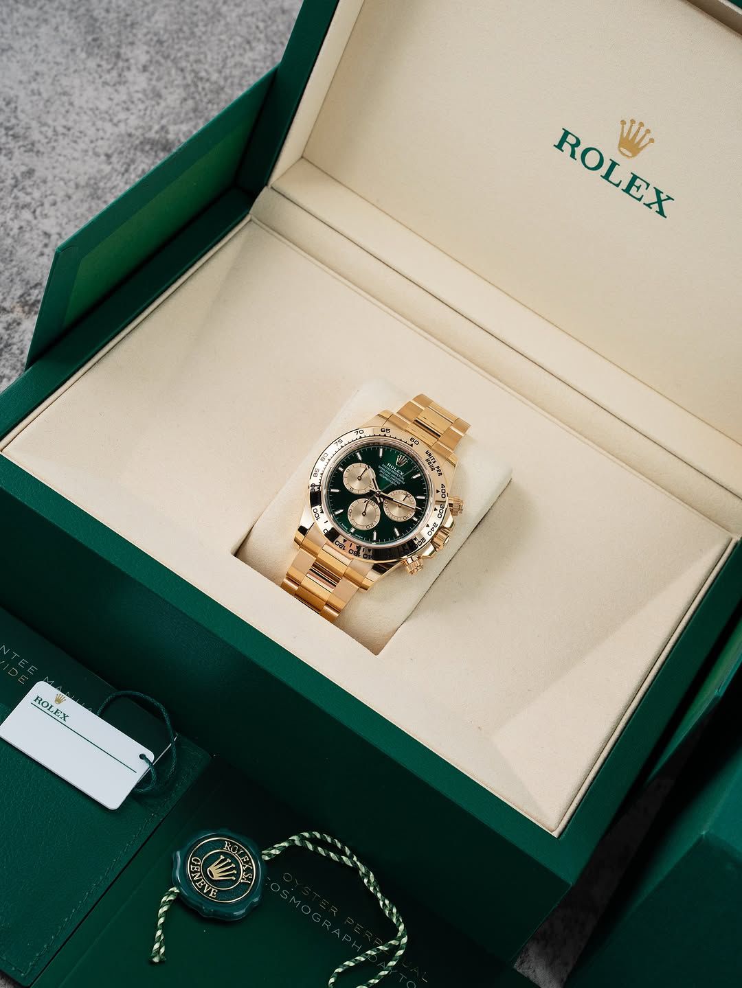 Rolex Cosmogrpahs Daytona John Mayer Gold Green First Copy Watch