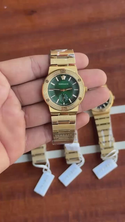 Versace Greca Logo women's First Copy watch in gold Edition